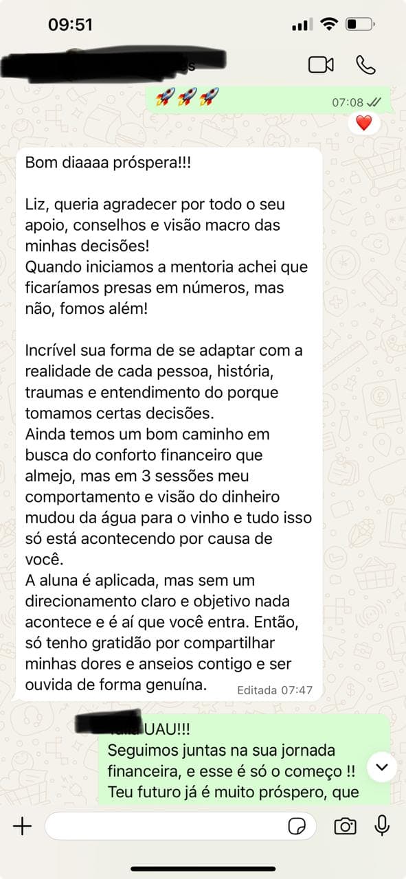 Depoimento de cliente - Prosperidade