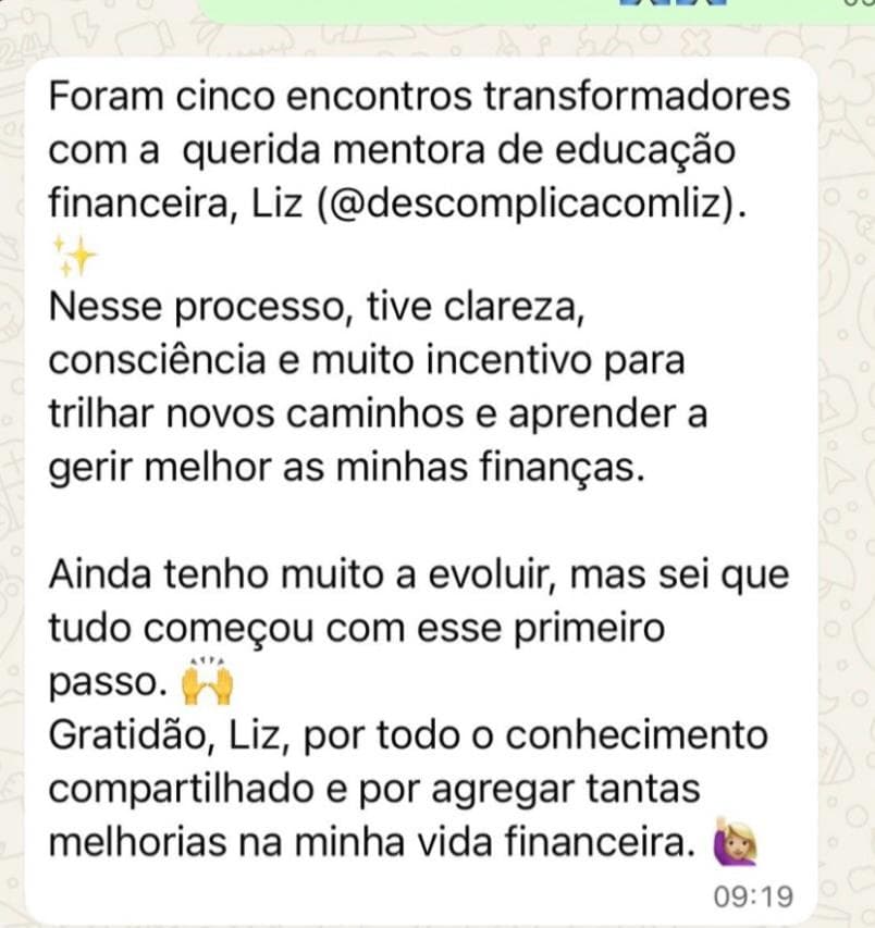 Depoimento de cliente - Mudança de mentalidade